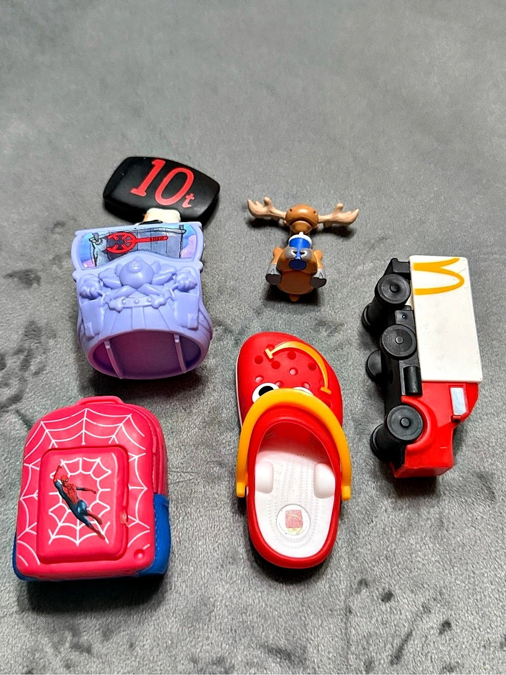 Mixed Toy Lot Spider-Man Crocs Reindeer Figure Train Car Kids Toys